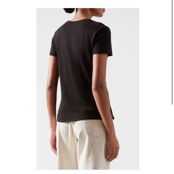 ATM Schoolboy Tee Shirt in Black. - Picture 3 of 7